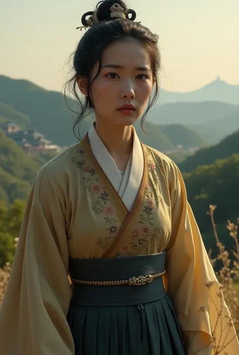 Picture a troubled woman in her 100th generation from the Joseon Dynasty 