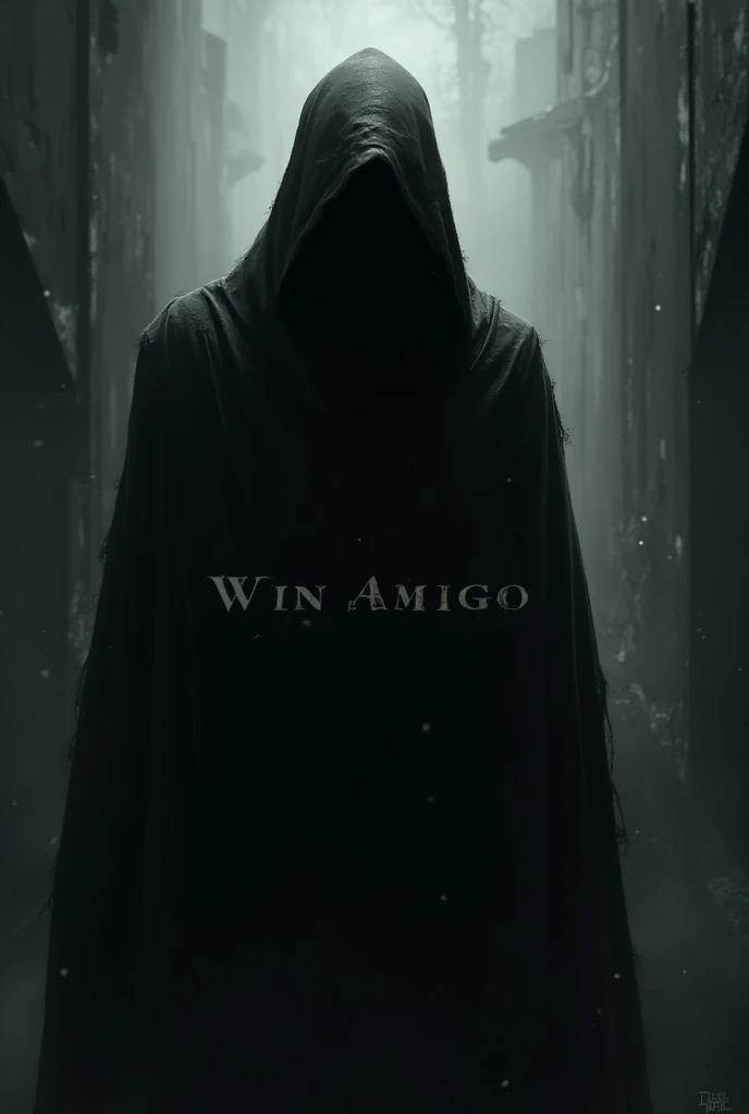 dark soul style YouTube channel avatar with WIN AMIGO lettering in the middle