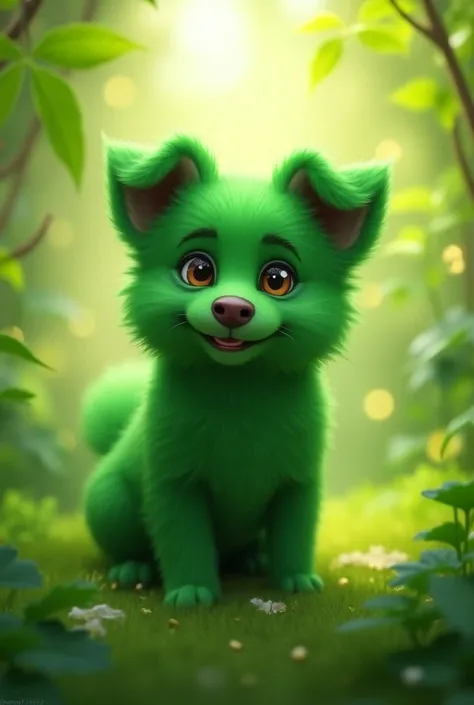 Green dog