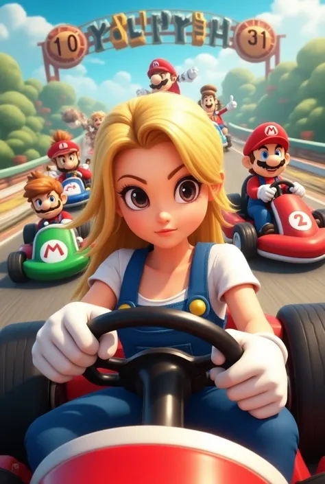 Jaimerais que tu me crées une affiche pour mon anniversaire sur le thème de mario kart, car je vais faire mon anniversaire au karting, jaimerais que tu me me mette plusieurs conducteurs mais pour la première personne il faut que ce soit une conductrice che...