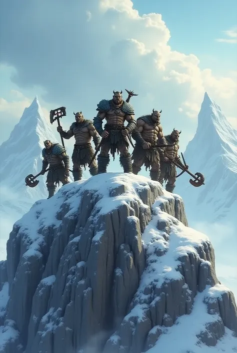 5 orcs on a mountain