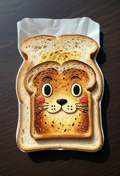 A Piece of toast Bread, by Studio Ghibli Style, Ghibli color, Miyazaki Hayao style.
best quality, masterpiece, intricate details, ultra-detailed