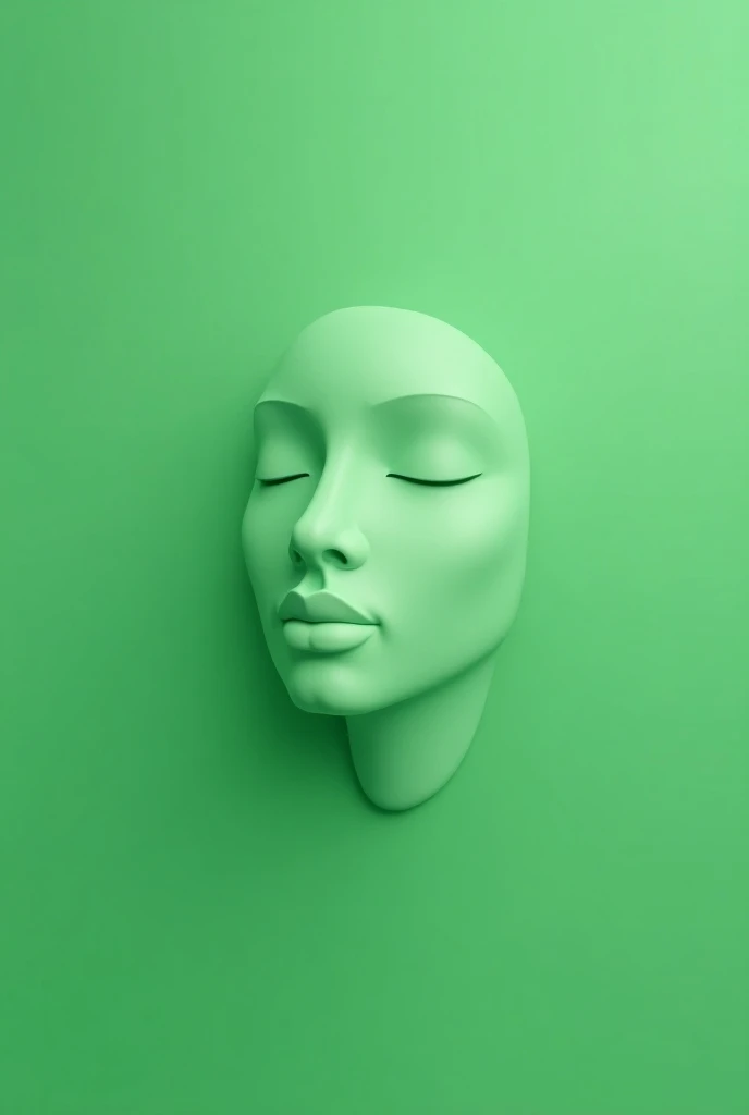 Criei uma logo para psychologist.  A logo using soft green tones .  The art must refer to a human face and must contain the text: Nemoel Quesler, And just below the phrase : psychologist.