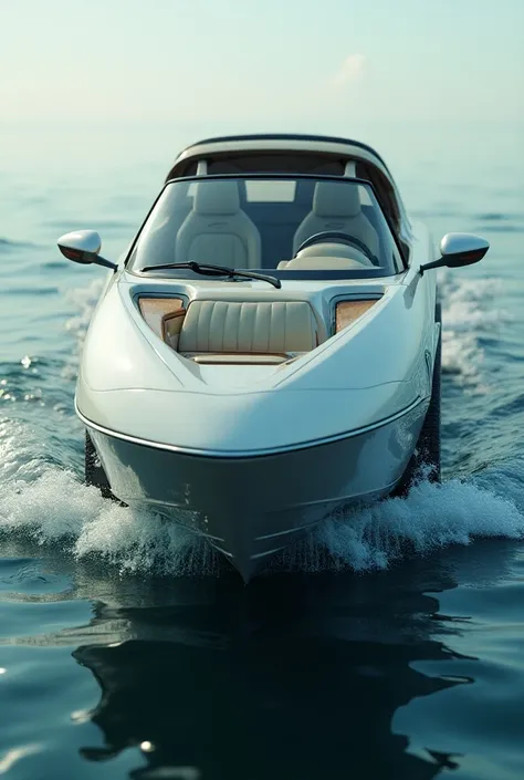 Inside view of car model turns into boat