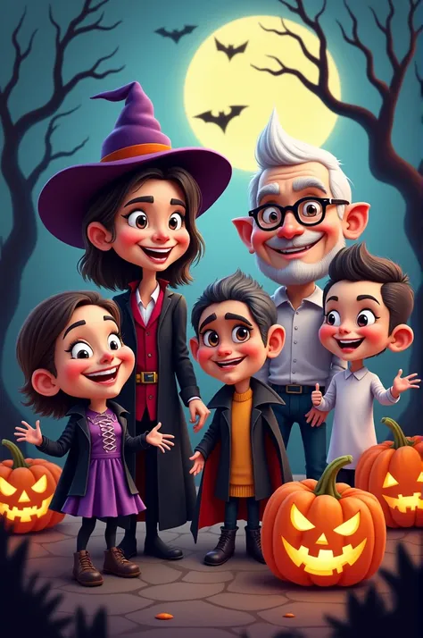 Caricaturas con difrazes de halloween
