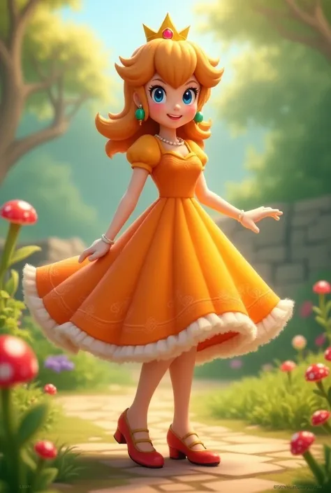 princess daisy from super mario showing soles