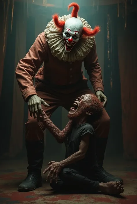 A scary clown, Cracking a tamers hand