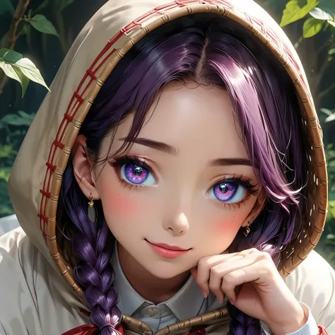 Masterpiece, 4K, HDR, full HD, (best quality), (ultra detailed), (only), intricate ANIME TYPE, best quality, 1girl, deep purple hair , hyper beautiful face, purple hair, perfect anatomy, shiny skin, full body, alone (shiny purple hair, long hair), looking ...