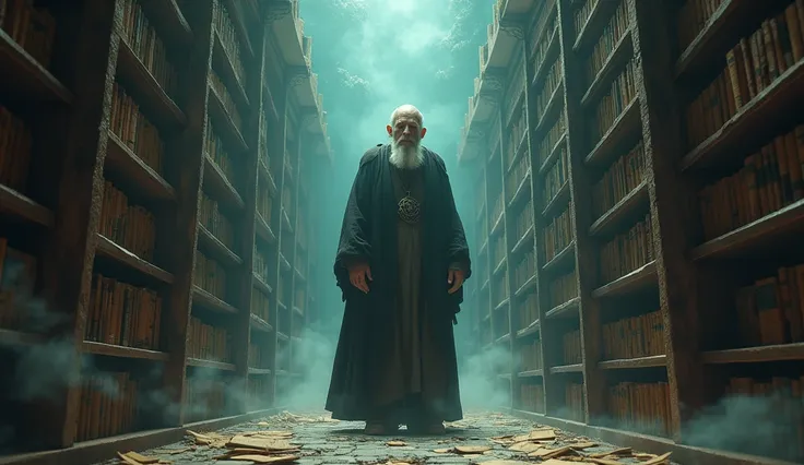 The old man replied, "I am the guardian of this book, and this place is a creation of your mind. But remember, the way out is not easy. You will have to face three challenges