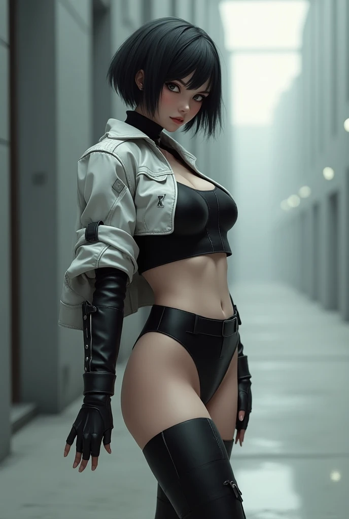 Photo realism actractive Woman dressed as 2B from nier automata big ass High definition quality resolution 