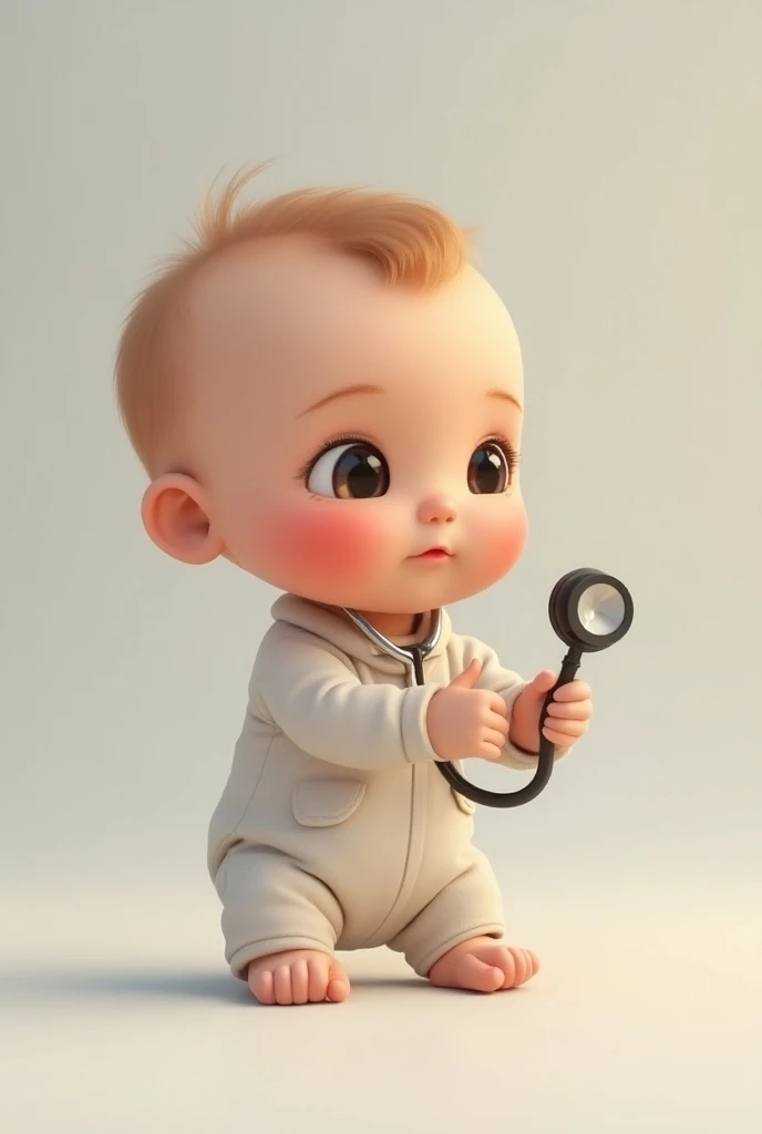 Baby with stethoscope