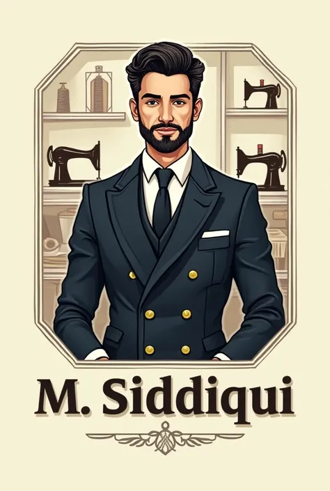 A logo for my Tailor shop name  M Siddiqui 