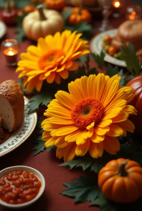 flor de cempasuchil, y cena de thanksgiving