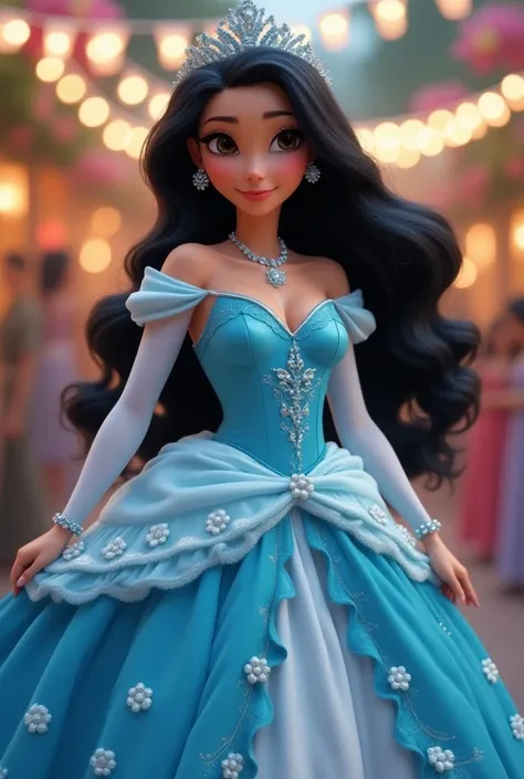 New Disney princess with black hair and fair skin.  Your reign would be characterized by joy and creativity,  with themed parties where everyone is welcome . 🎉 The story of  "rapunzel"  reflects your personality :  both are adorable and full of curiosity ....