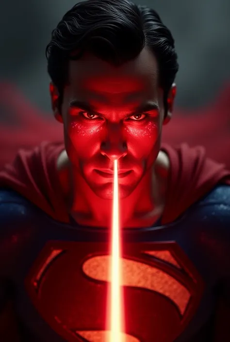 superman eye in red laser