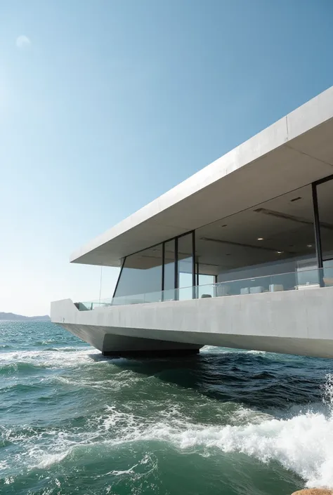 Futuristic house on the beach in Valencia