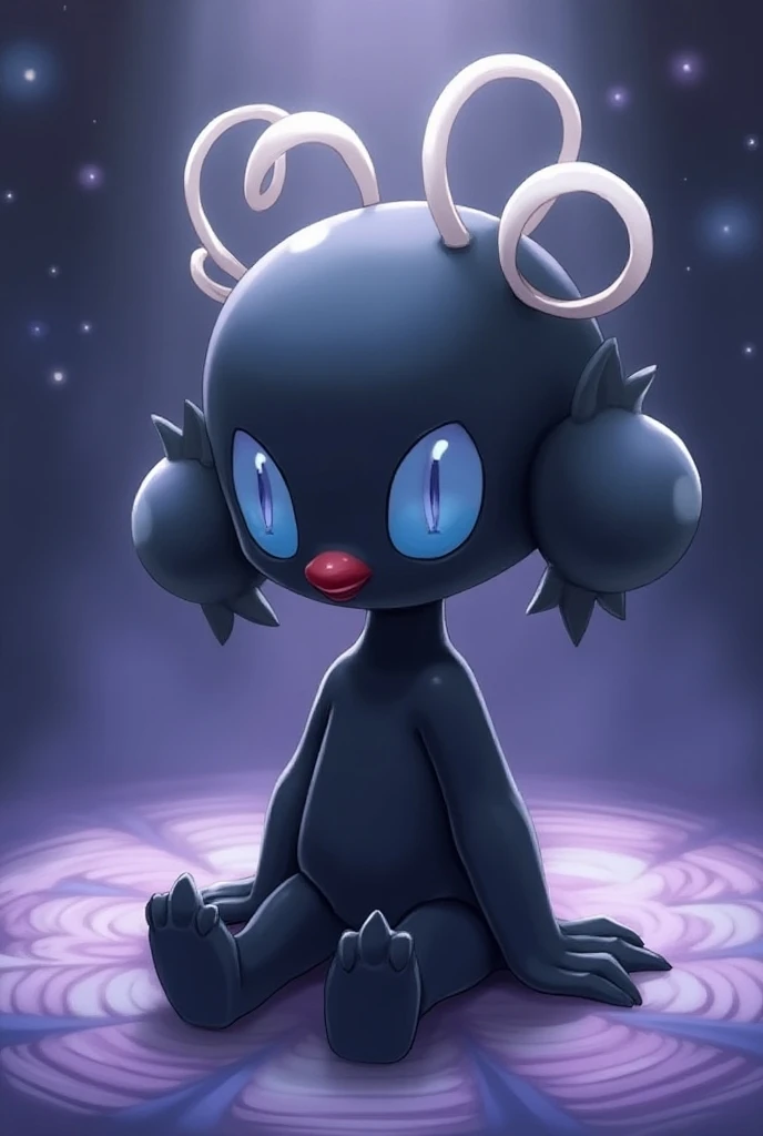  Hypnomorba is a rather small and lightweight Pokémon ,  which is reminiscent of a human child .  His body is black except for the lilac-colored face .  The funnel-colored torso is reminiscent of a dress ,  followed by pointed arms without hands and slende...