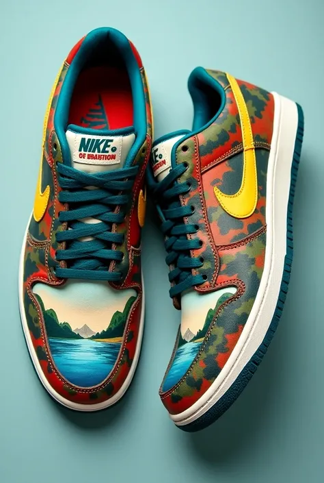 Nike custom shoes with Ecuadorian landscapes
