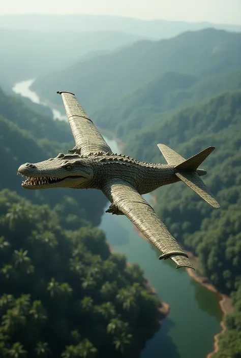 A crocodile airplane