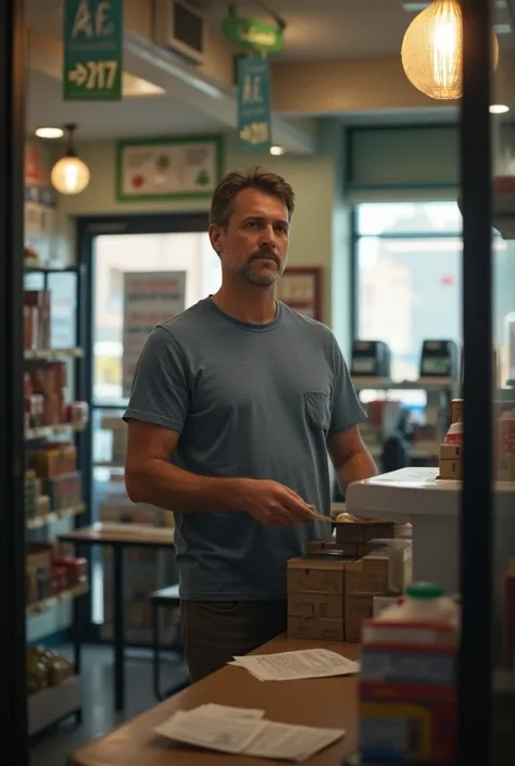 PERSON IN THE UNITED STATES IN A STORE SENDING MONEY 

