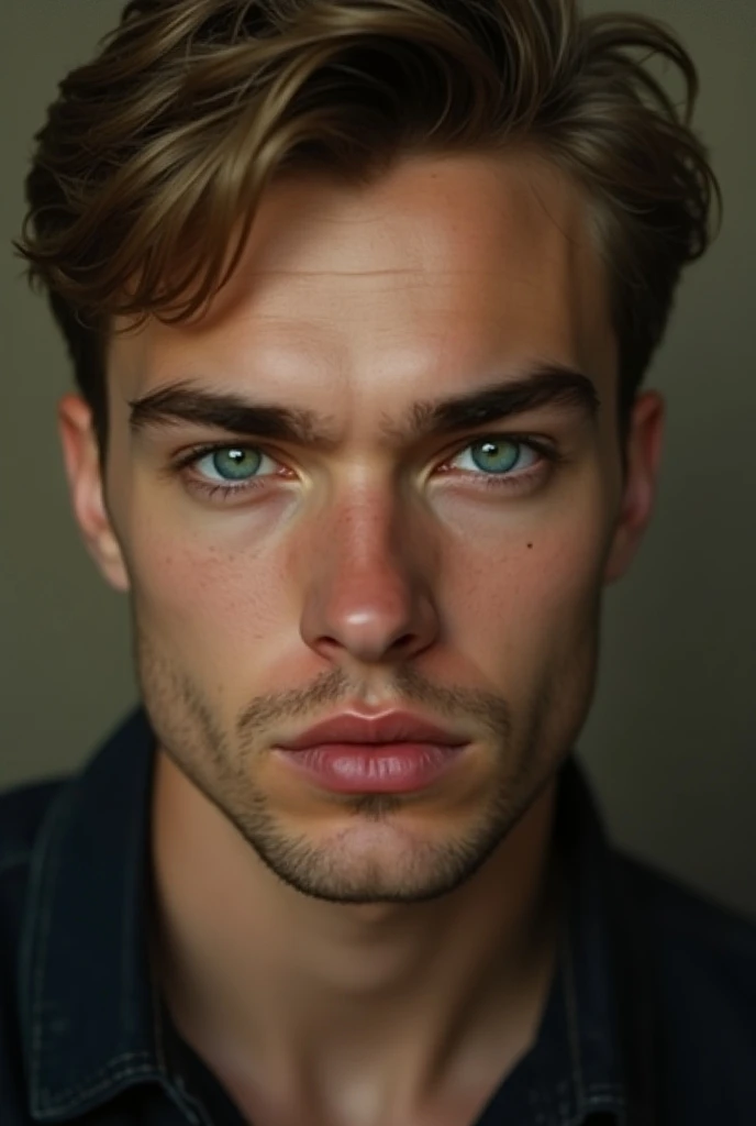 A young man, Caucasian, dark blonde hair, reddish lips,  pronounced cheekbones and striking emerald green eyes he looks at me with an indecipherable expression. It is attractive, even more than that , but his presence is intimidating and it is impossible t...