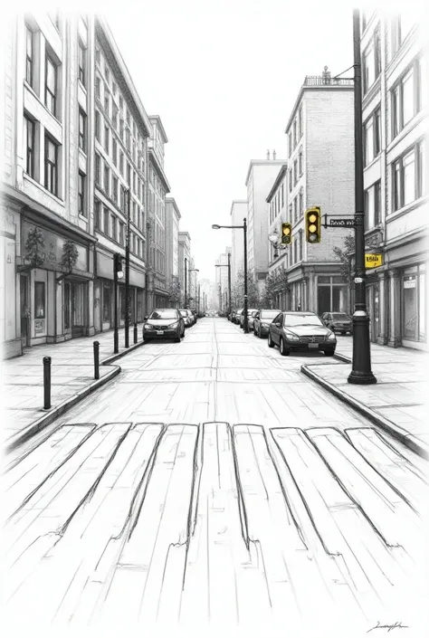 Make a sketch of a crosswalk 