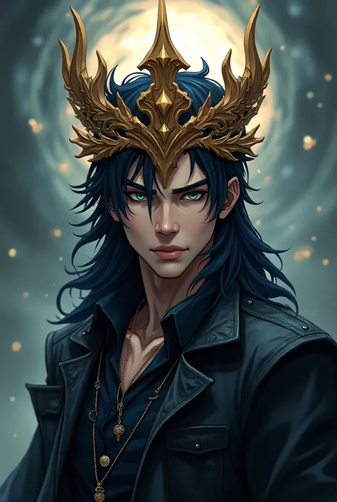 A Scorpio male person  , And a crown in anime