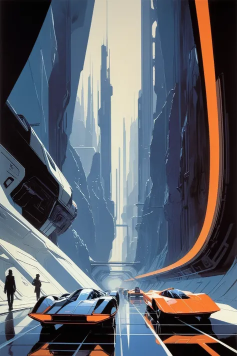 Underground pass, by Syd Mead.
best quality, masterpiece, intricate details, ultra-detailed