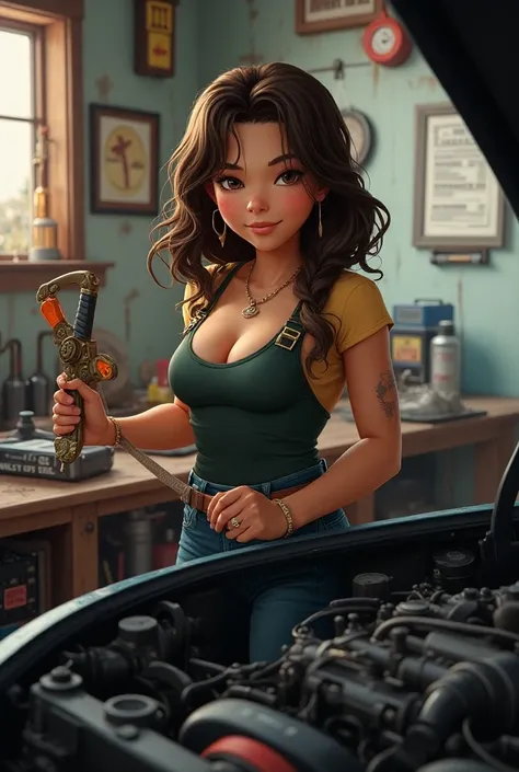 A Christian Youth ,  Chubby brunette with wavy hair who loves cars and swords !! Working in a car repair shop !!  You have a collection of cars and you love going to car events  !!  Do you want to open your own workshop 