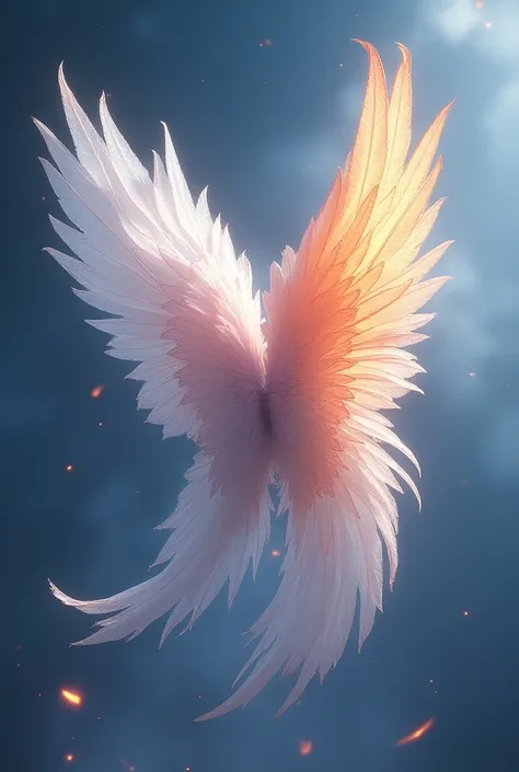  High quality image of angelic butterfly wings art style without the butterfly, only wings , very colorful without background .