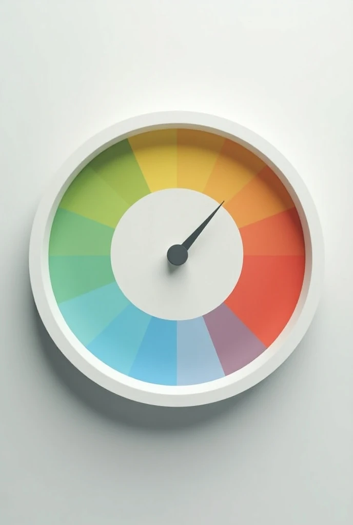  create a 180-degree color scale with the following colors green, yellow and red for a pressure gauge at the top ,  but in the middle of a circle at 180º without degrading the colors 
