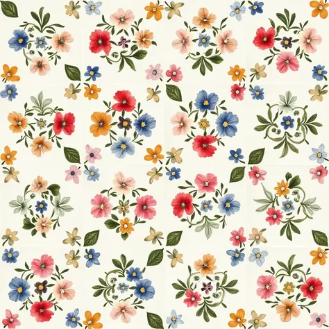 seamless borders pattern tile flowers