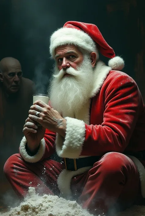 Santa clause snorting cocaine