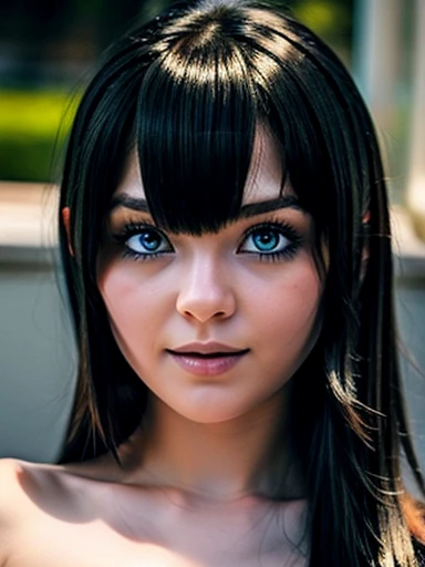 Nsfw Cute girl long black hair, Blue eyes,  , perfect detailed face,  