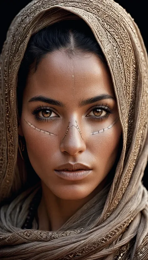 a beautiful (half-body:1.2) photograph of an berber woman, art by marsel van oosten, gregory colbert, ingrid baars, idris khan, ...