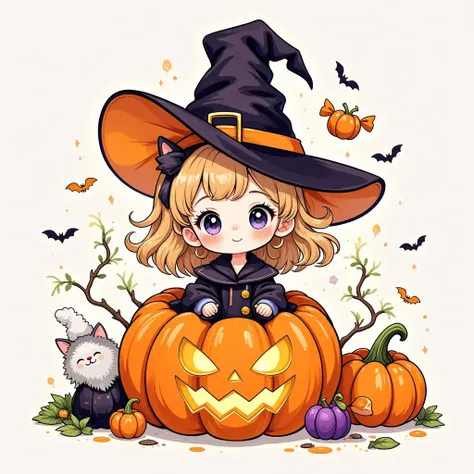 Cute hand drawn Halloween avatar - 可爱手绘万圣节头像