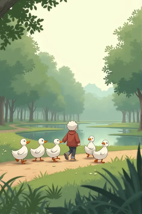 Walking  with the ducks