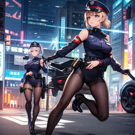 highest quality，excellent details， super power factor  ，japanese female police officers，future female police officers，sexy femal...