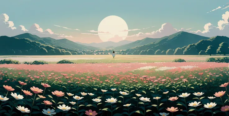 (minimalism:1.4), lofi anime style, studio ghibli art, miyazaki ,pastel , cute ,minimalist , spirited away from hayao miyazak ,n...