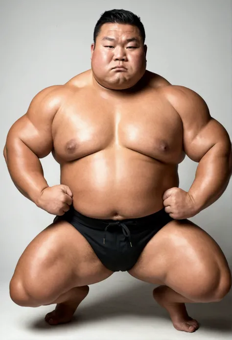 Chubby muscular sumowrestler