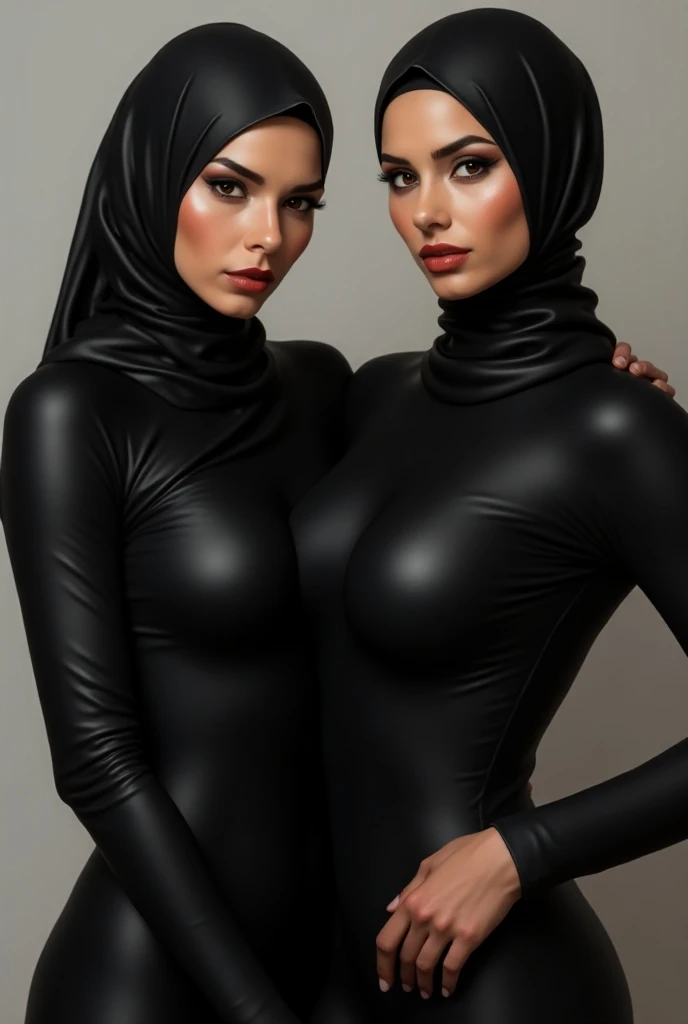 muslim women sharp jolene and hunter eyes and big boobs and latex hijab and boobs size 44