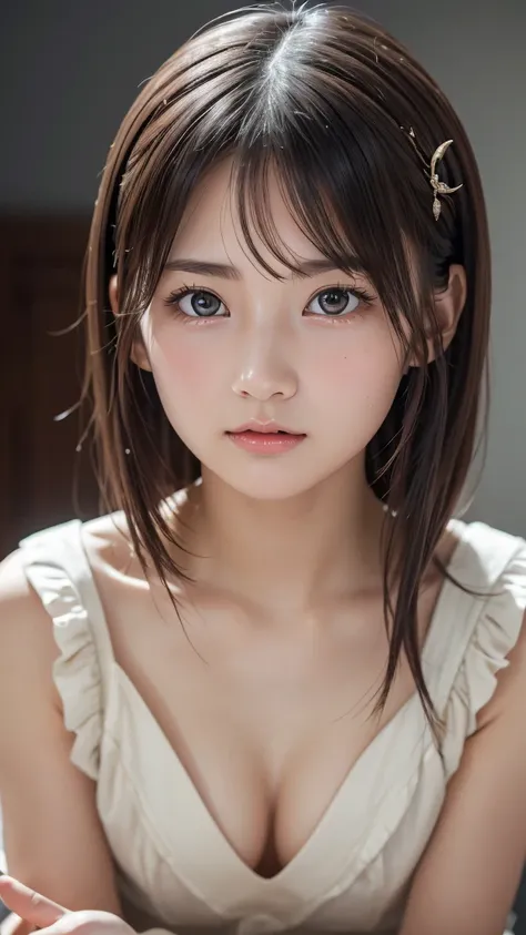 (8k，Best Quality，RAW Photos， super high definition，High image quality， attention to detail，高 Details， super A high resolution )，Realistic atmosphere，【Image Center， cute girl ，Young Face，baby face，Japanese， beautiful girls ， Very beautiful eyes ，Big Eyes， D...