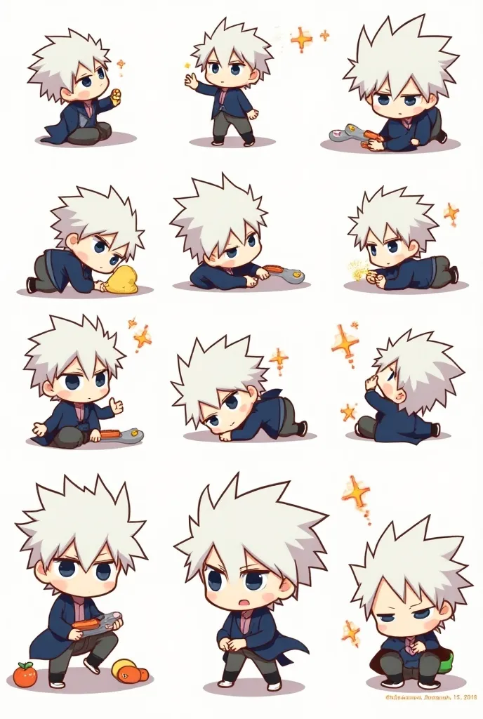 Gojo saturo cute chibi pics in different ways 