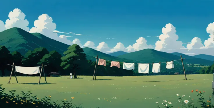 (minimalism:1.4), lofi anime style, studio ghibli art, miyazaki ,pastel , cute ,minimalist , spirited away ,no one is there , no...