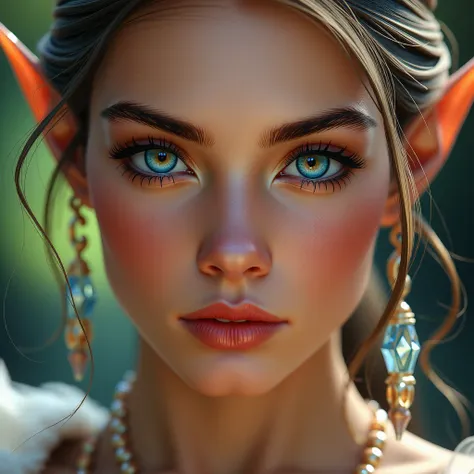 extream close up of an beautiful elf princess face, intricate details, realistic, realism, ultra sharp, cinematic film still