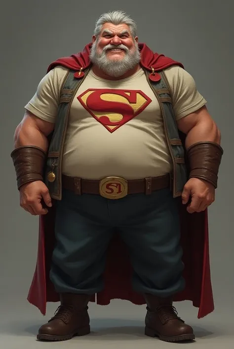 A slightly gray-haired and chubby hero with the symbol 51 on his chest