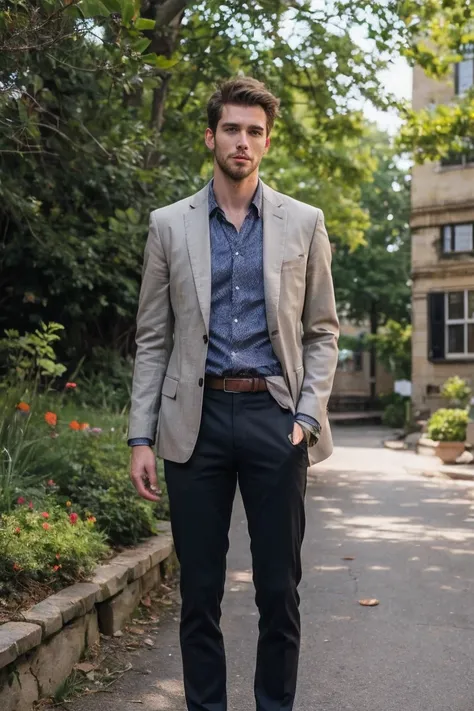 a handsome man, outdoors