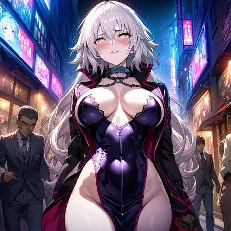 nsfw High image quality、best quality、extremely detailed CG unity 8k wallpaper、Masterpiece、ultra detailed、super fine illustration、detailed beautiful face、detailed beautiful eyes、Big Breasts、big ass、glamorous body、 Jeanne Alter (fate) ((My slave)) (Theyre ta...