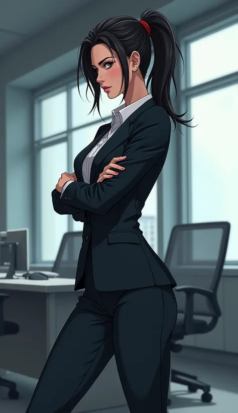 Anime Hot badass office woman