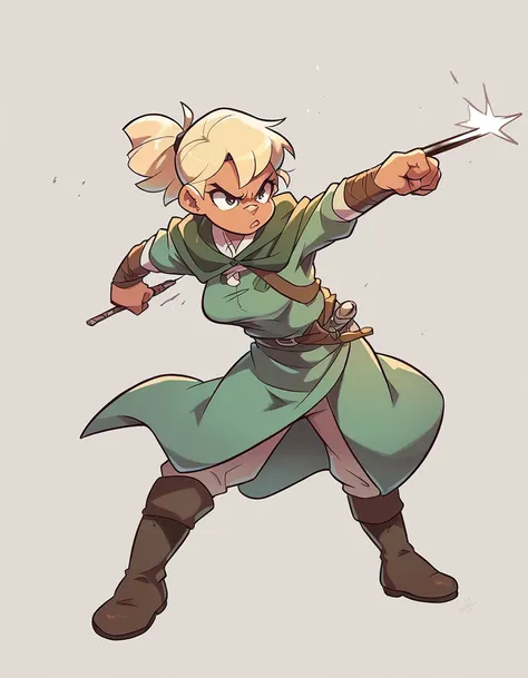 a girl,archer at his maximum concentration, aiming with the bow, with a determined look